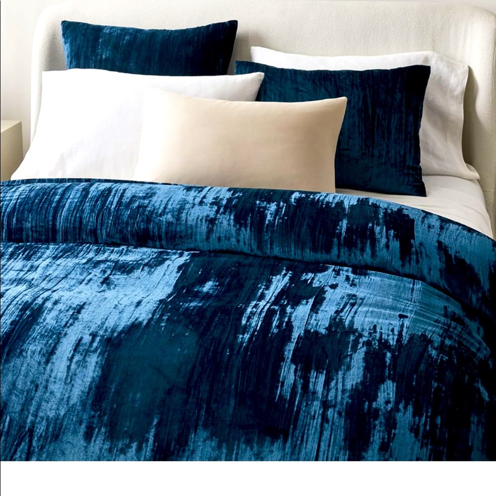 West Elm Velvet Duvet & Shams